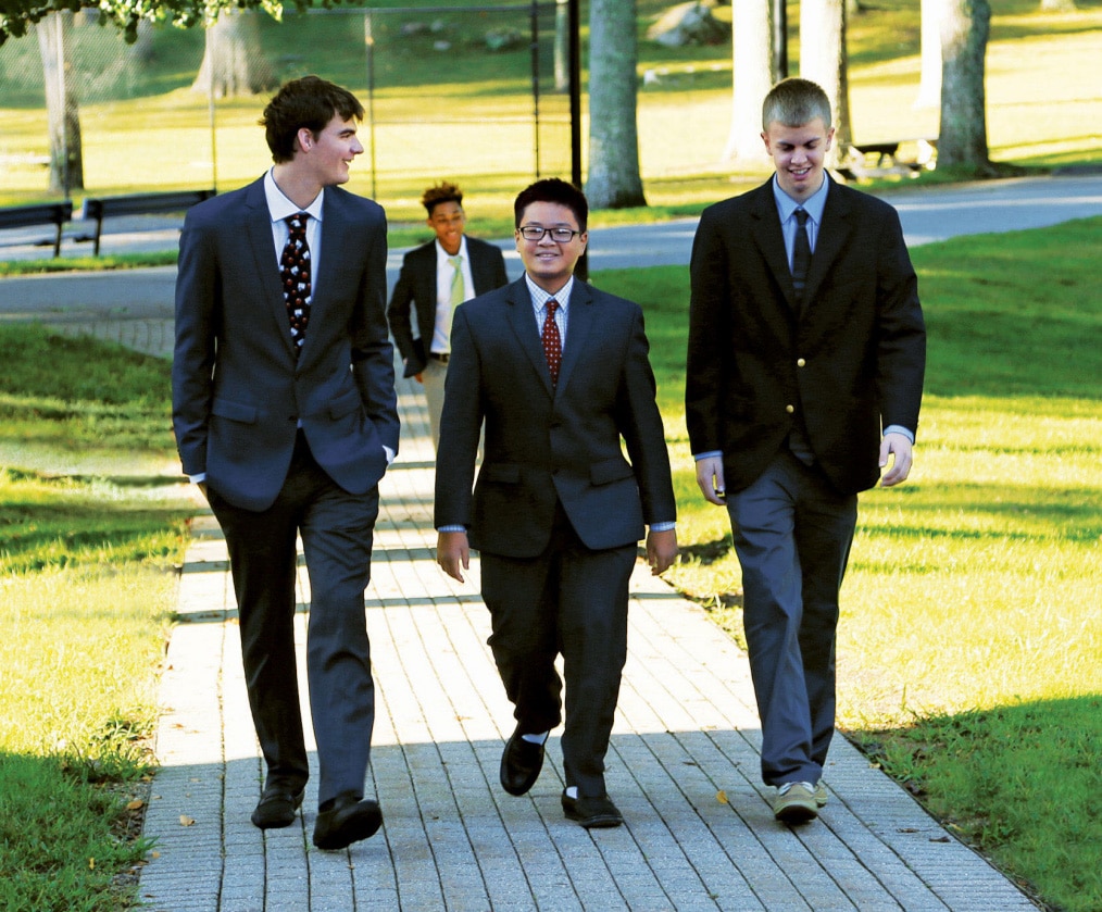 4 Male Students in Uniforms